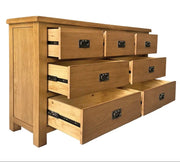 BroDeals dressers Oak Dressing Table with Mirror Oak Dressing Table with Mirror