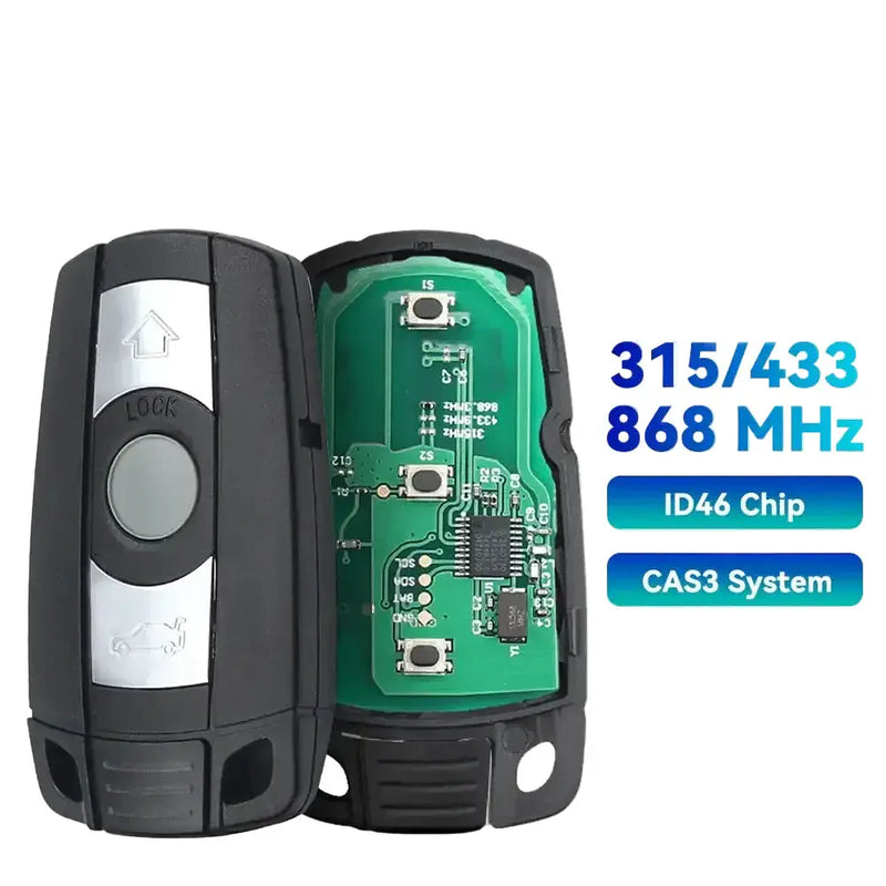Remote Car Key with Battery & PCF7945 Chip for BMW E60–E88 315/433/868MHz – view 1