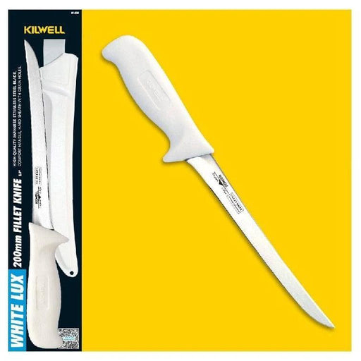 Kilwell Knife Whitelux Fillet Flexi 200mm Blade