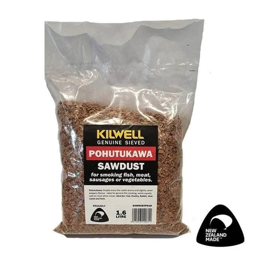Kilwell Pohutukawa Sawdust 1.6L for Smoking Fish and White Meats NZ Made Smoke Enhancer Home Cooks