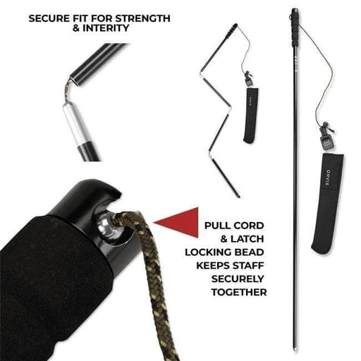 Orvis Wading Staff Ripcord Four Section Aluminum With Avalanche Tech Quick Deployment For Anglers