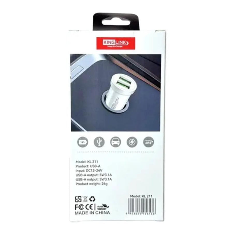 9eight5 Accessories Kinglink 3.1A 2 USB car charger KL211 Kinglink 3.1A 2 USB car charger KL211
