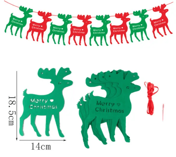 40PCS Merry Christmas Banner Decorations Bunting Sign – view 3