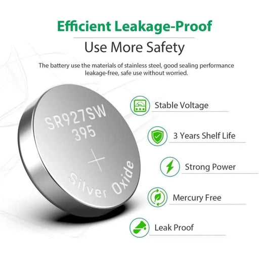 399 / 395 / SR927SW Watch Batteries for Koonenda (10 Pack) – view 2