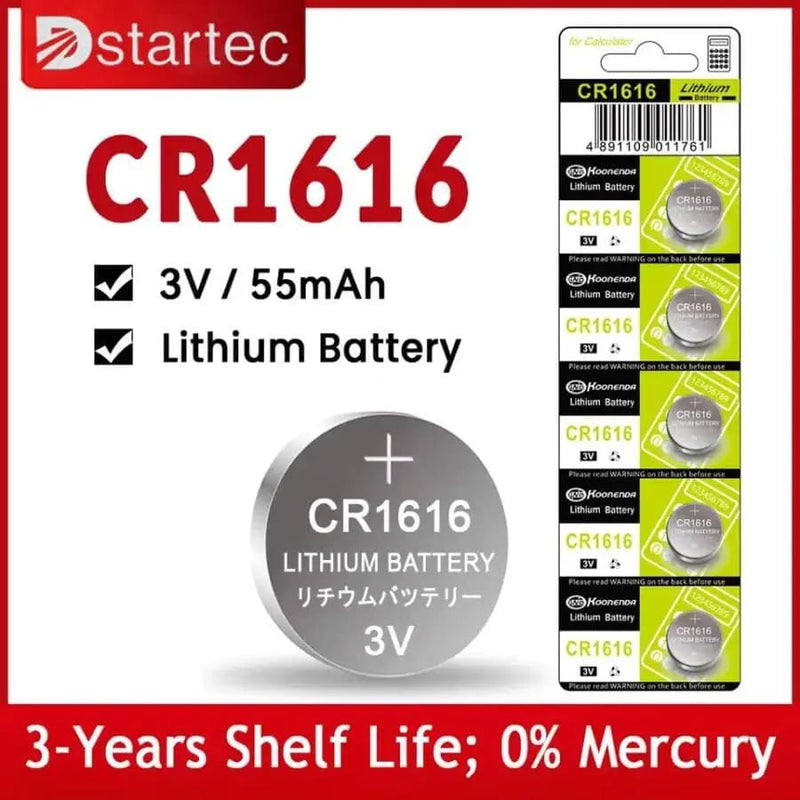CR1616 / DL1616 Watch Batteries for Koonenda (5 Pack) – view 3