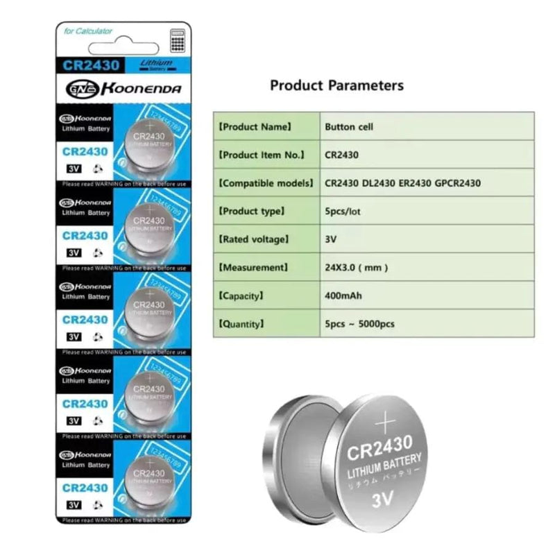 That Watch Shop Batteries Watch Batteries for Koonenda CR2430 (5 Pack) Watch Batteries for Koonenda CR2430 (5 Pack)