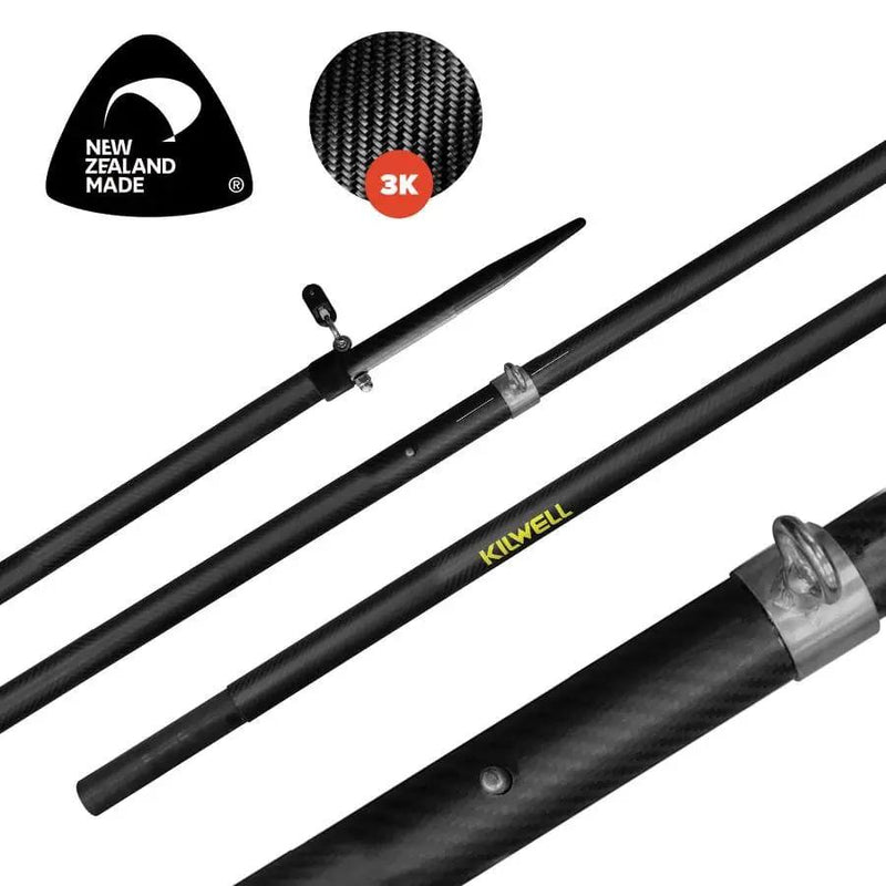 Kilwell NZ Outriggers 4.6m Stiff Tele Drop-In(pr) KTT1502C-3K - In Store – view 2