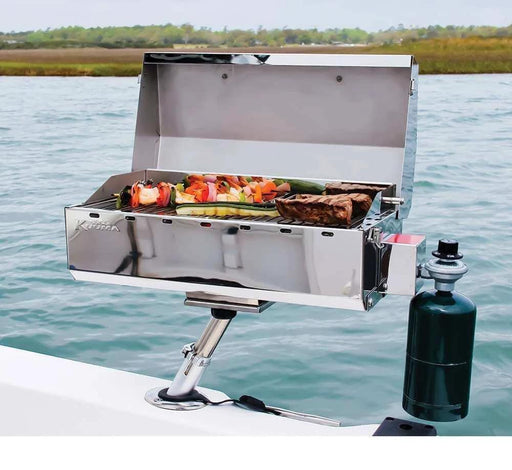 Kuuma Stow and Go Barbecue Portable Boat Grill With Coleman Canister Option For HighOutput OnTheGo Cooking – view 1
