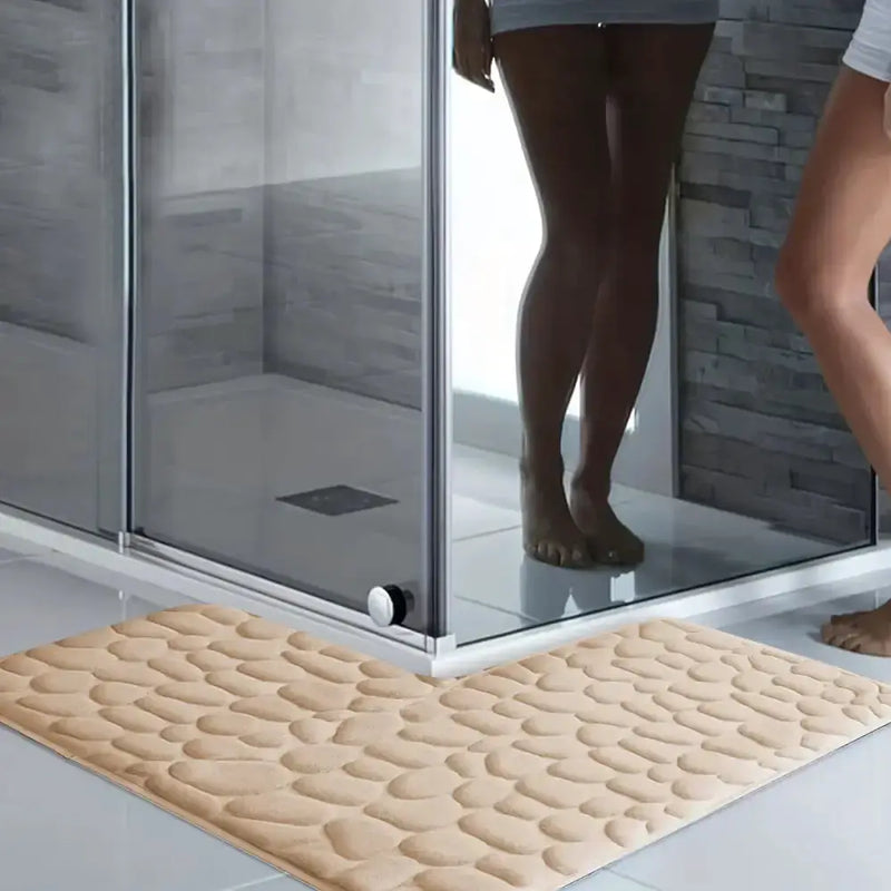 L-Shaped Embossed Bathroom Mat – Thick, Absorbent, Non-Slip (5 colours available) – view 5