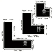 L-Shaped Embossed Bathroom Mat – Thick, Absorbent, Non-Slip (5 colours available) – view 9
