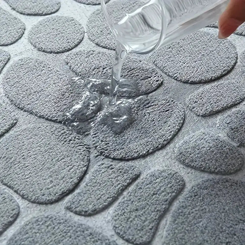 L-Shaped Embossed Bathroom Mat – Thick, Absorbent, Non-Slip (5 colours available) – view 6