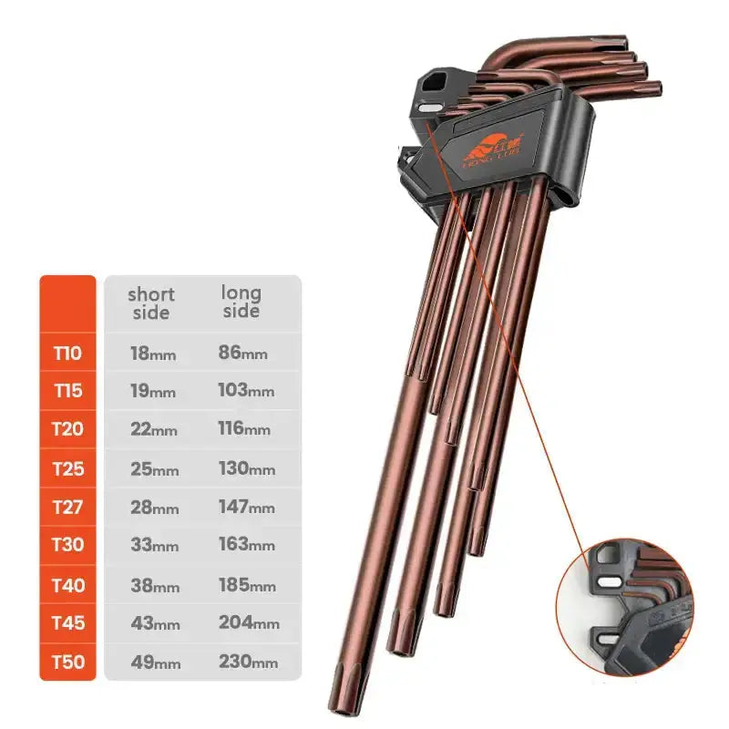 Habicare HBC L-Type Hex Wrench Set (9Pcs) (7 types available) L-Type Hex Wrench Set (9Pcs) (7 types available)