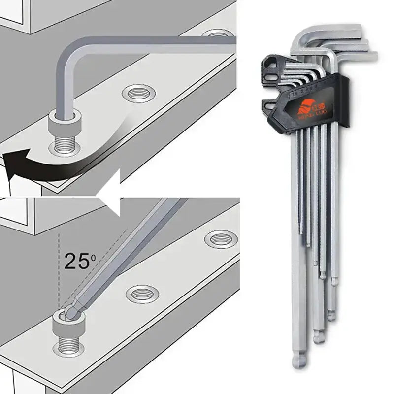 Habicare HBC L-Type Hex Wrench Set (9Pcs) (7 types available) L-Type Hex Wrench Set (9Pcs) (7 types available)