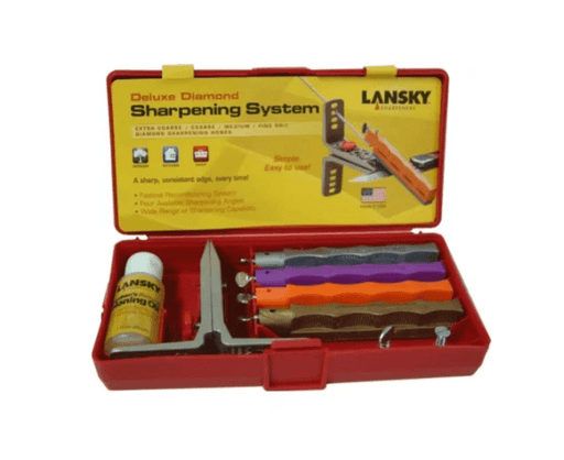 Lansky Sharpening System With Clamp Diamond Stones For Precision Knife Bevels For Kitchen Camp And Workshop