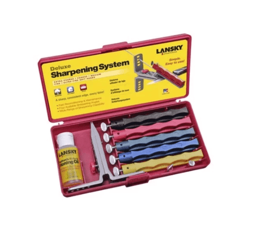 Lansky Sharpening System With Clamp For Knives Precision Guided Bevels With Fine Medium Coarse Grits