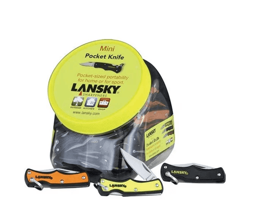 Lansky Pocket Knife Set With Stainless Blades Lockback Safety 45 Piece Display Tub For Outdoor Campers