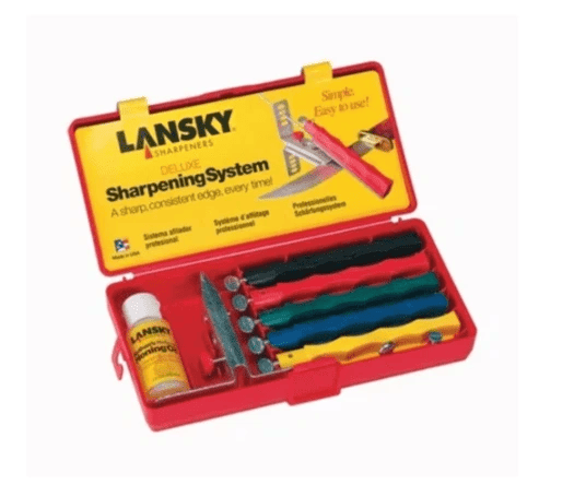 Lansky Sharpening System With Clamp for Precise Knife Edges and Fixed Bevels for Home Chefs