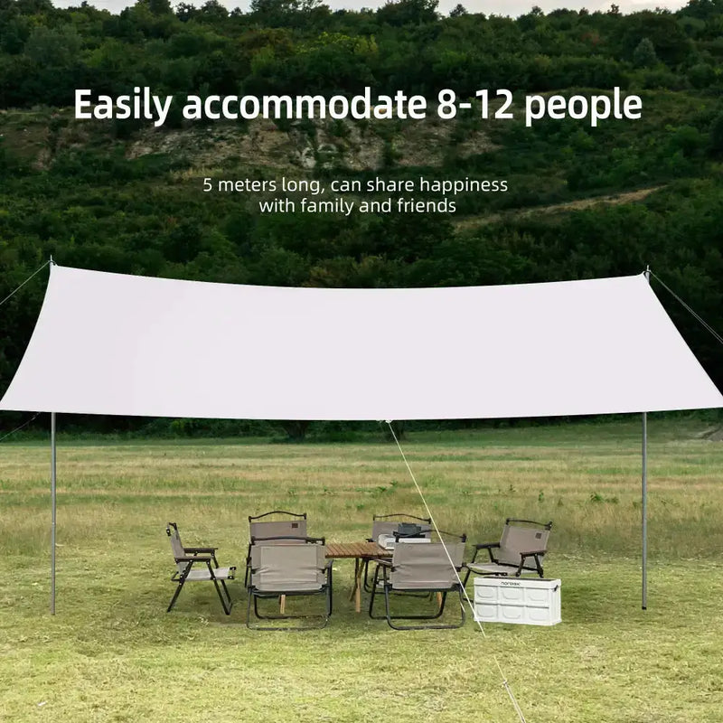 Large Portable Sunshade Tarp with Poles (2 sizes available) – view 3