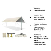Large Portable Sunshade Tarp with Poles (2 sizes available) – view 10