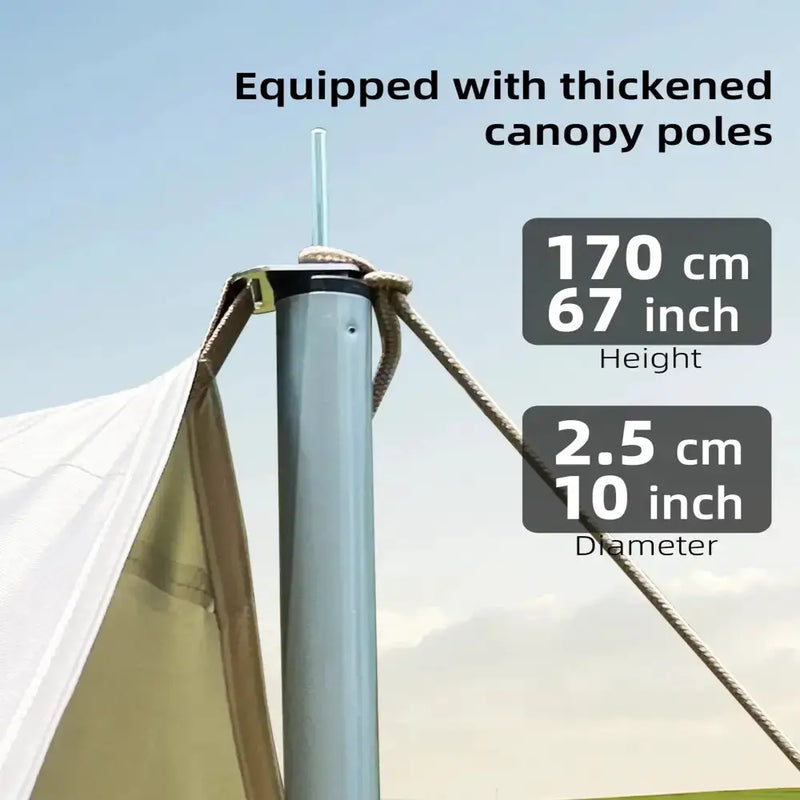 Large Portable Sunshade Tarp with Poles (2 sizes available) – view 9