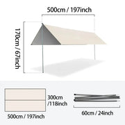 Large Portable Sunshade Tarp with Poles (2 sizes available) – view 5