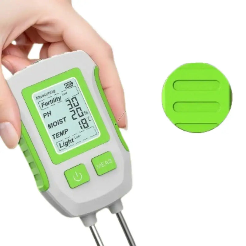 LCD 3/5-in-1 Handheld Soil Tester for pH, Moisture & Light (different colours & sets available) – view 1
