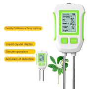 LCD 3/5-in-1 Handheld Soil Tester for pH, Moisture & Light (different colours & sets available) – view 2