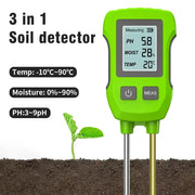LCD 3/5-in-1 Handheld Soil Tester for pH, Moisture & Light (different colours & sets available) – view 20