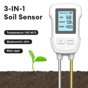 LCD 3/5-in-1 Handheld Soil Tester for pH, Moisture & Light (different colours & sets available) – view 19