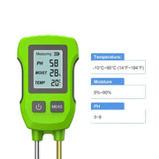 LCD 3/5-in-1 Handheld Soil Tester for pH, Moisture & Light (different colours & sets available) – view 15