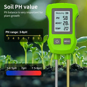 LCD 3/5-in-1 Handheld Soil Tester for pH, Moisture & Light (different colours & sets available) – view 12