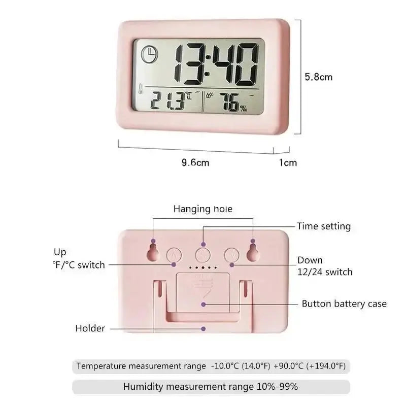 LCD Electronic Clock with Thermometer (5 colours available) – view 8