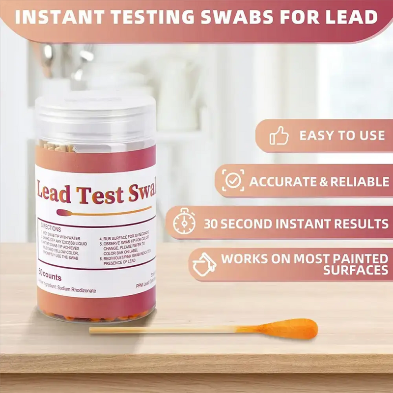 Habicare HBC Lead Test Kit Swabs (Pack of 30) Habicare Lead Test Swabs - High Sensitivity 30 Pack