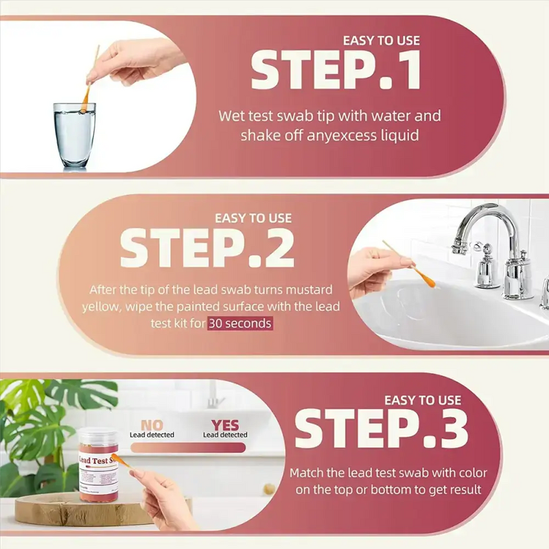 Habicare HBC Lead Test Kit Swabs (Pack of 30) Habicare Lead Test Swabs - High Sensitivity 30 Pack