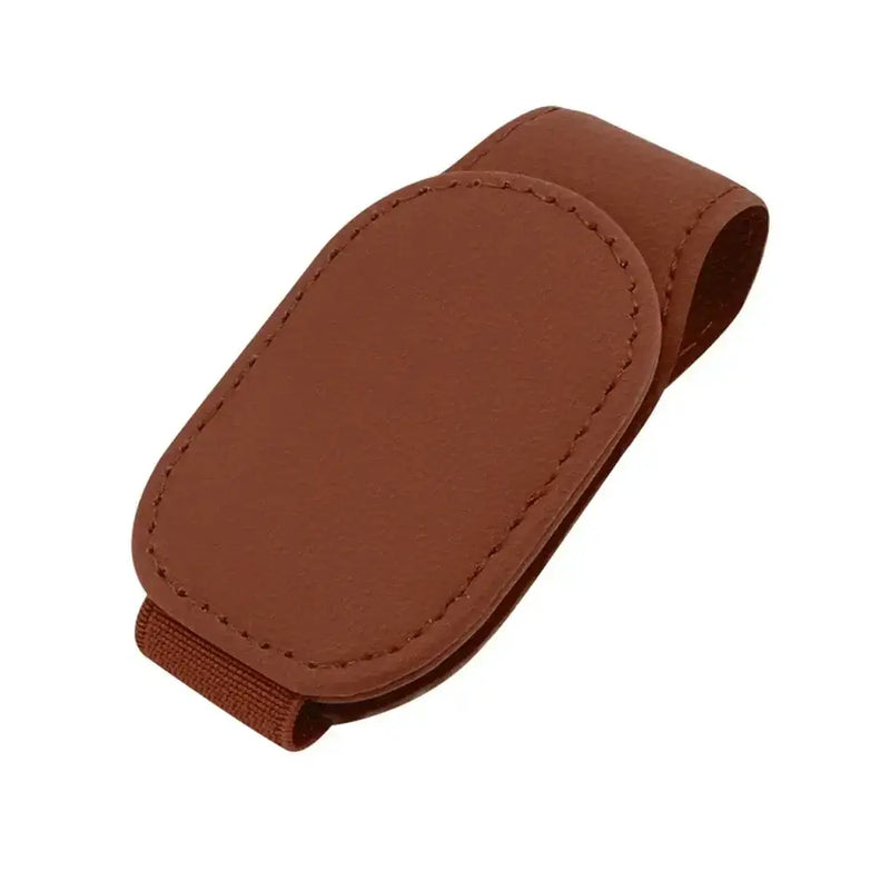 Habicare HBC Leather Car Sunglasses & Card Holder Clip Leather Car Sunglasses & Card Holder Clip