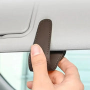 Habicare HBC Leather Car Sunglasses & Card Holder Clip Leather Car Sunglasses & Card Holder Clip