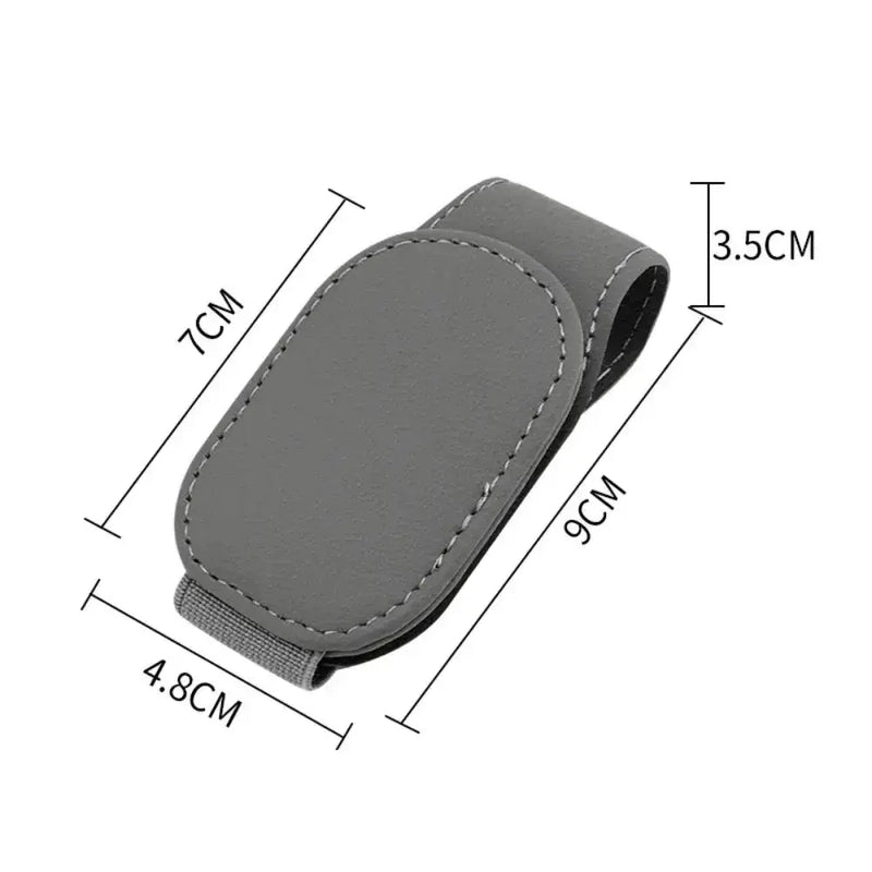 Habicare HBC Leather Car Sunglasses & Card Holder Clip Leather Car Sunglasses & Card Holder Clip