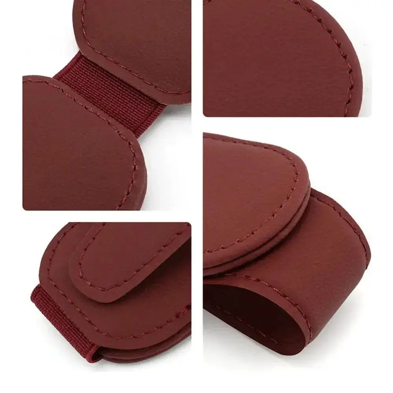 Habicare HBC Leather Car Sunglasses & Card Holder Clip Leather Car Sunglasses & Card Holder Clip