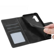 Leather Wallet Flip Case for Samsung Note & S Series (Black) – view 3