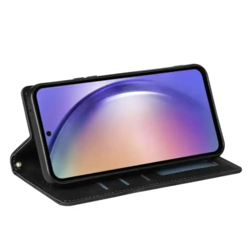 Leather Wallet Flip Case for Samsung Note & S Series (Black) – view 6
