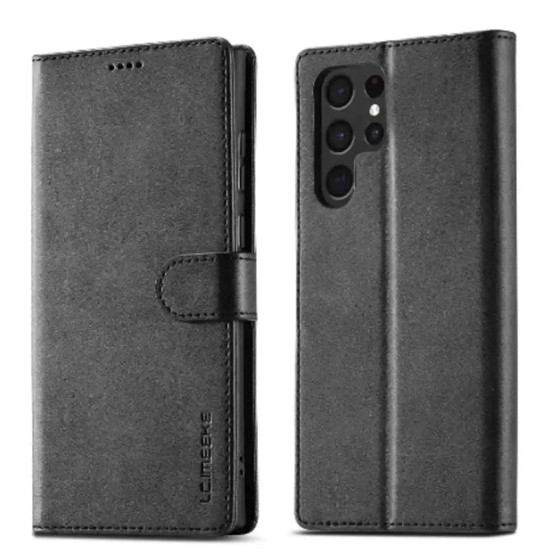 Leather Wallet Flip Case for Samsung Galaxy Series (Black) – view 2