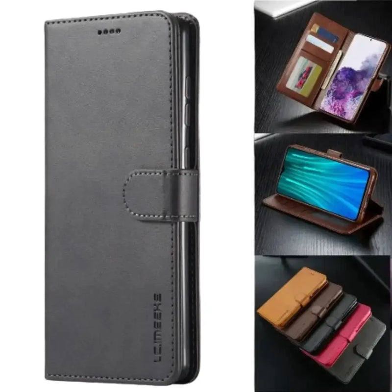 Leather Wallet Flip Case for Samsung Galaxy Series (Black) – view 4