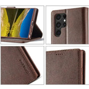 Leather Wallet Flip Case for Samsung Galaxy Series (Brown) – view 7
