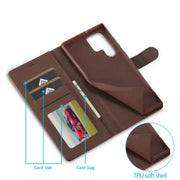 Leather Wallet Flip Case for Samsung Galaxy Series (Brown) – view 4