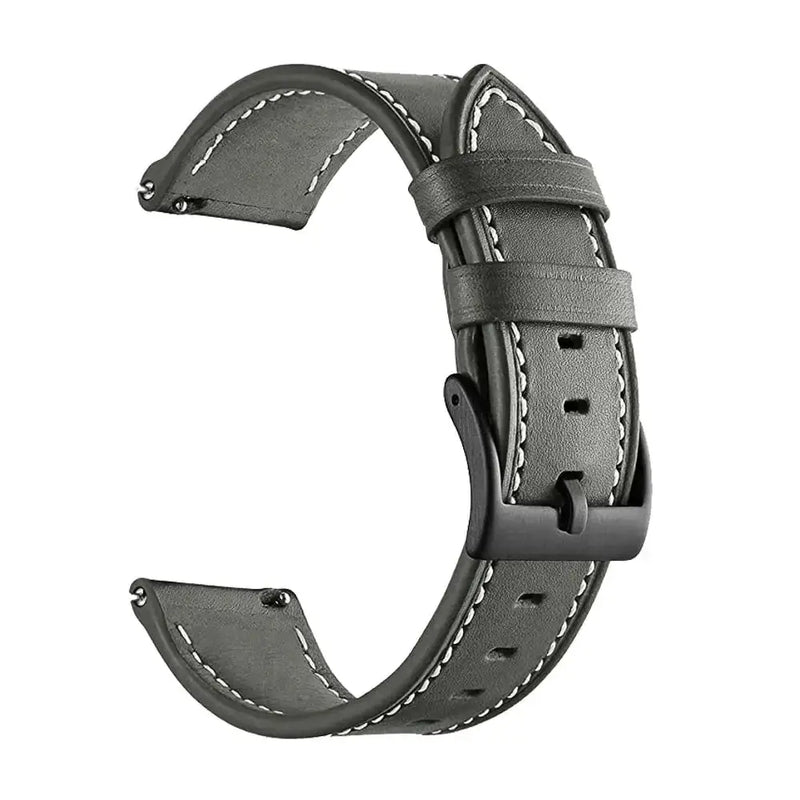 Leather Watch Strap for the Garmin Forerunner 55 (available in 12 colours) – view 15
