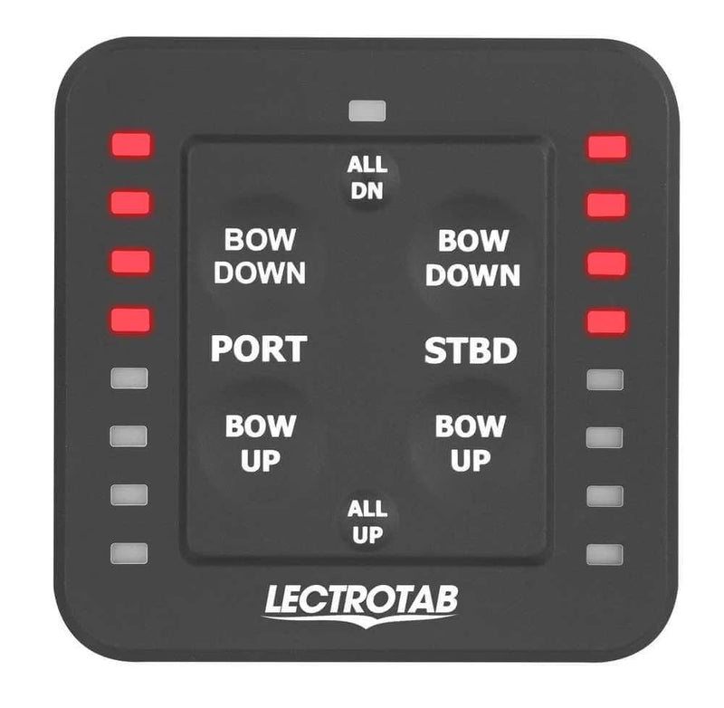 Lectrotab One Touch Leveling LED Control for Boats with Synchronized Dual Tab Action and Last Position Memory