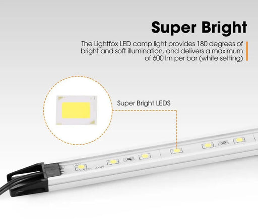 Lightfox LED Camping Strip Light Bars For Tents And RVs – view 2