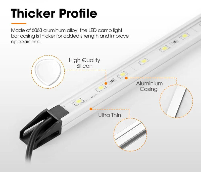 Lightfox LED Camping Strip Light Bars For Tents And RVs – view 3