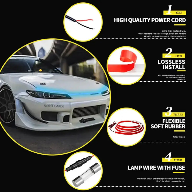 LED Car Hood Light Strip (different colours & sizes available) – view 7