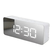 LED Mirror Alarm Clock with Temperature & Smart Night Light (available in 2 shapes) – view 7